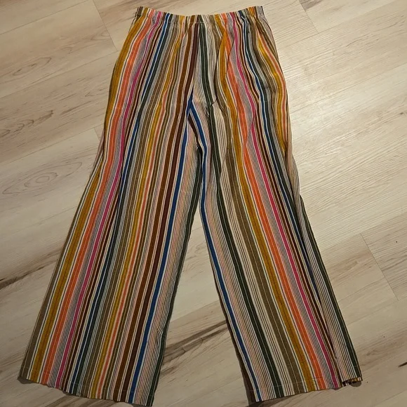 Johnny Was Vichy Drawstring Wide Leg Pants, Size Small - Picture 4 of 5